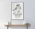 Bird on Column Framed Canvas Wall Art 60x3x90 cm Multi Colour - SuperSaverAU - view 2