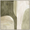 Premium Green Abstract Framed Wall Art – 80 x 80cm