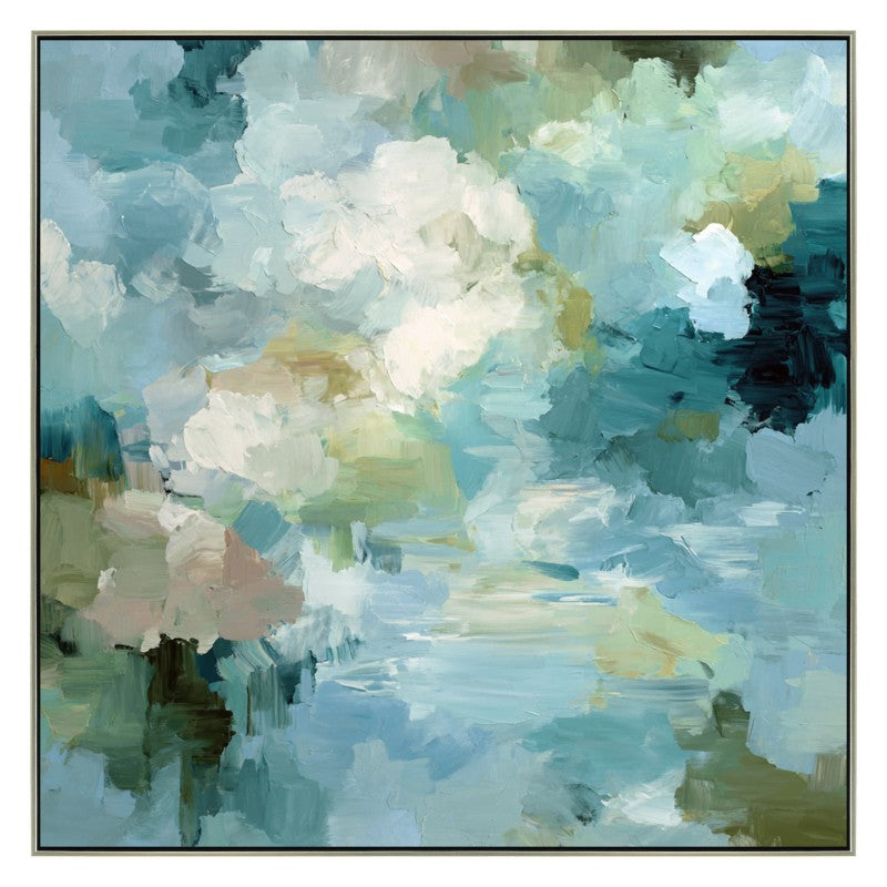 Premium Outback Horizon Framed Artwork – Multi Colour 80 x 80cm
