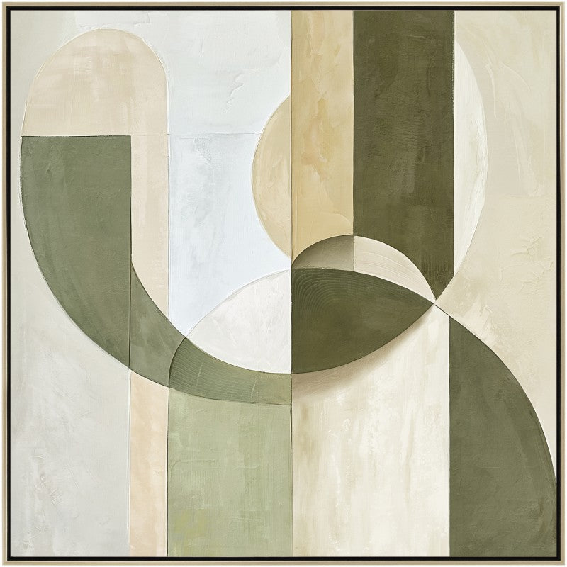 Premium Mosaic Framed Artwork – Multi Colour 80 x 80cm