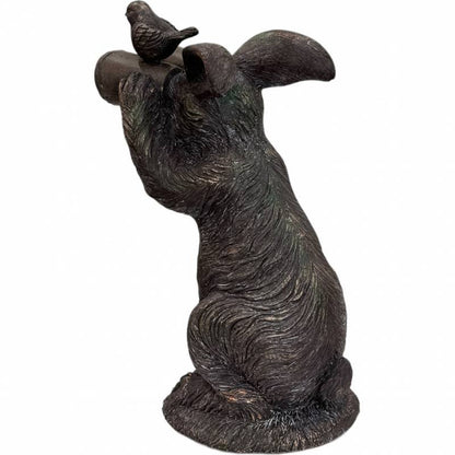 Rabbit Binocular Statue 30x43cm - Bronze