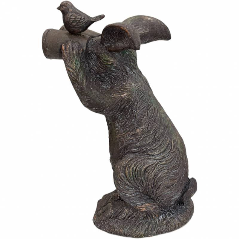 Rabbit Binocular Statue 30x43cm - Bronze