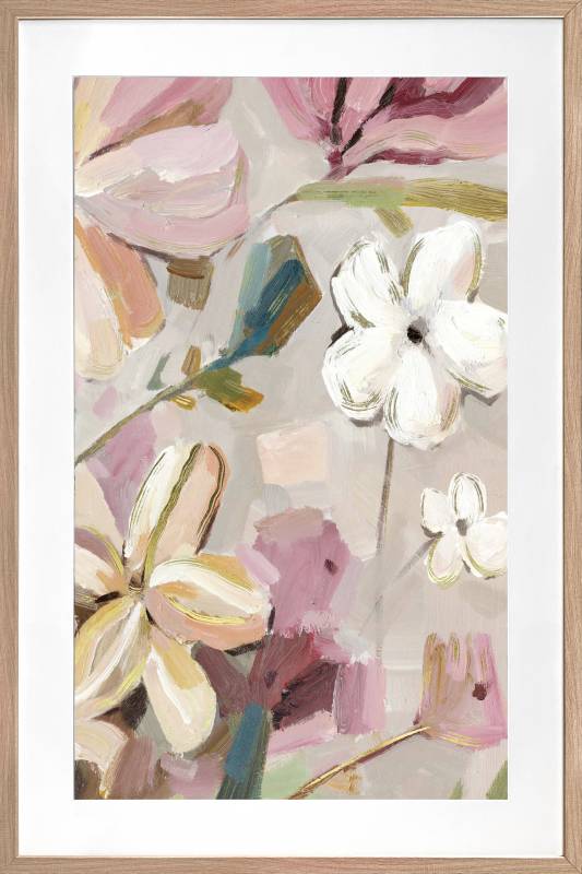 Mimi Floral Artwork Framed Wall Art 80x120cm with Glass Front, Multi Colour - SuperSaverAU - view 1