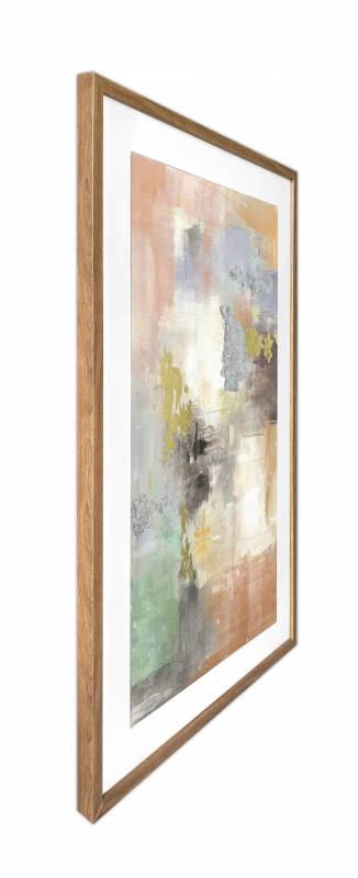 Hudson Abstract Artwork Framed Wall Art 80x120cm Multi Colour with Glass Front - SuperSaverAU - view 3