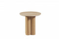 Signorina 50cm Oak Veneer Round Side Table Modern MDF Timber Accent Table