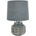 Premium Eclipse Table Lamp – 45cm Ceramic Base with Hessian Shade