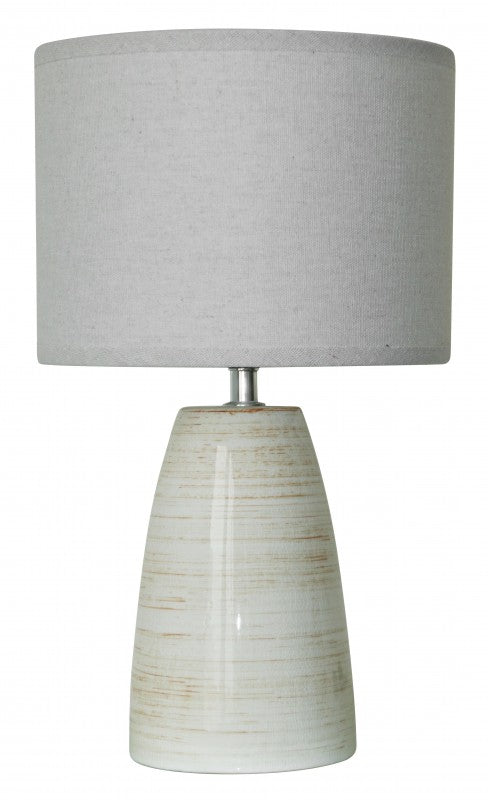 Premium Luminara Table Lamp – 39cm Ceramic Base with Hessian Shade