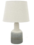 Opal 40cm Multi Colour Ceramic Table Lamp with Hessian Shade
