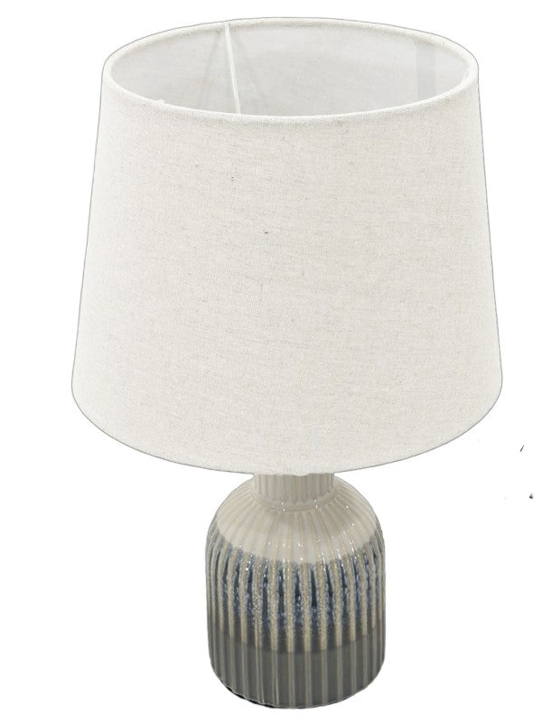 Opal 40cm Multi Colour Ceramic Table Lamp with Hessian Shade