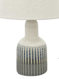 Opal 40cm Multi Colour Ceramic Table Lamp with Hessian Shade