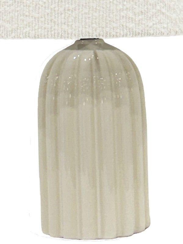 Premium Elan Table Lamp – 37cm Ceramic Base with Boucle Shade