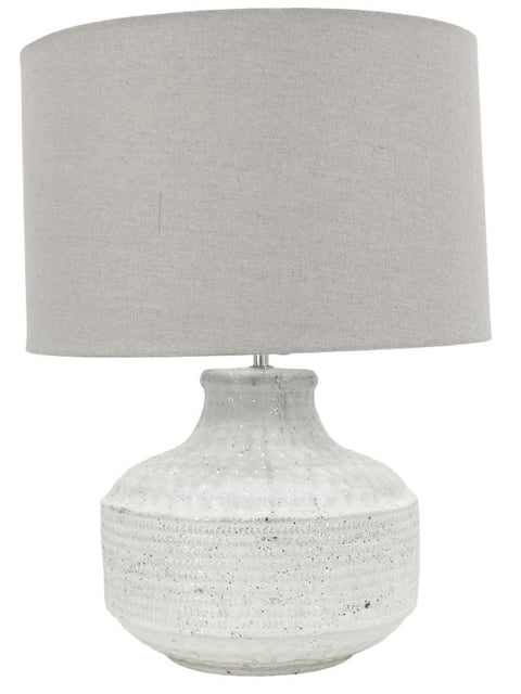 Premium Imperial Table Lamp – 57cm Ceramic Base with Hessian Shade