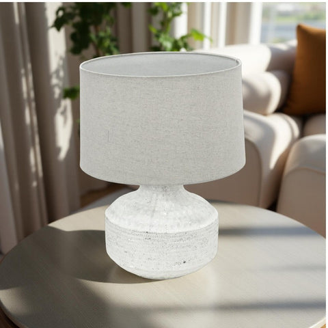 Premium Imperial Table Lamp – 57cm Ceramic Base with Hessian Shade