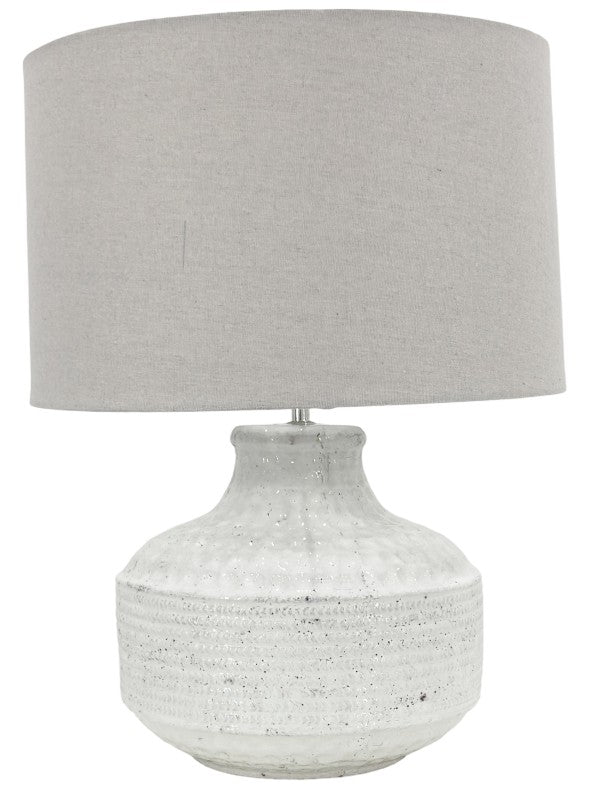 Premium Imperial Table Lamp – 57cm Ceramic Base with Hessian Shade