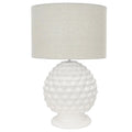 Premium Essence Table Lamp – 58cm Ceramic Base with Hessian Shade