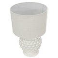 Premium Essence Table Lamp – 58cm Ceramic Base with Hessian Shade