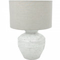 Matin 47cm Multi Colour Ceramic Table Lamp with Hessian Shade Living Room Decor