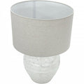 Matin 47cm Multi Colour Ceramic Table Lamp with Hessian Shade Living Room Decor