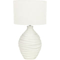Premium Mooney Table Lamp – 67cm Ceramic Base with Hessian Shade