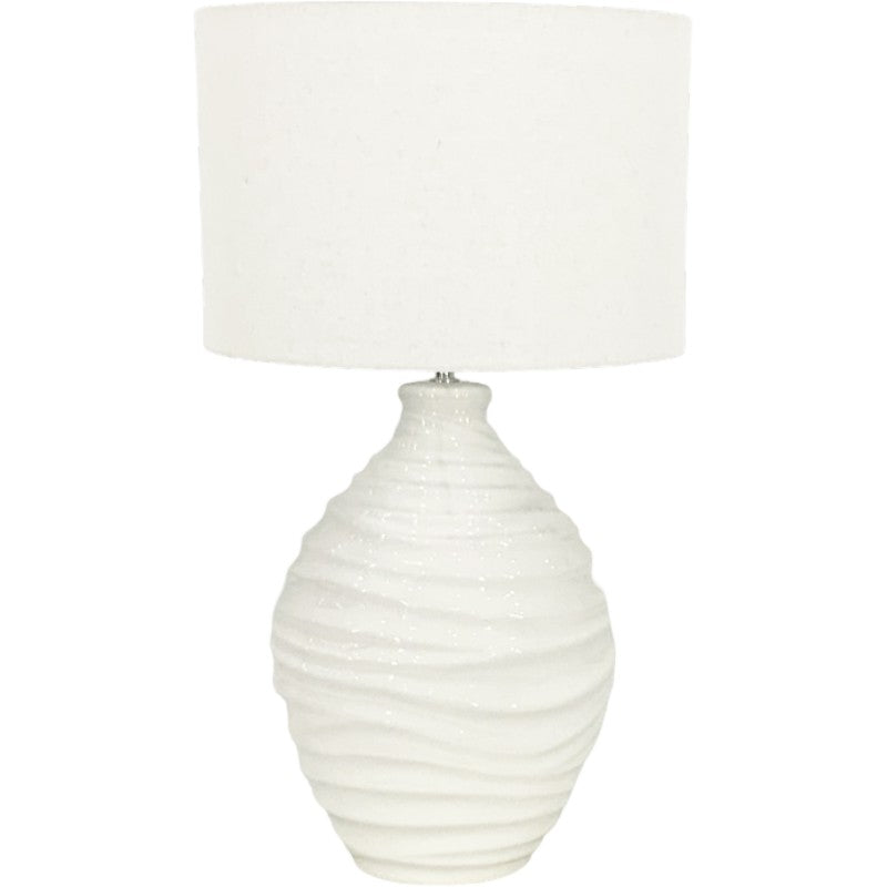 Premium Mooney Table Lamp – 67cm Ceramic Base with Hessian Shade