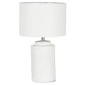 Premium Yarra Table Lamp – 38cm Ceramic Base with Hessian Shade