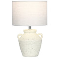 Premium Penny Table Lamp – 36cm Ceramic Base with Hessian Shade