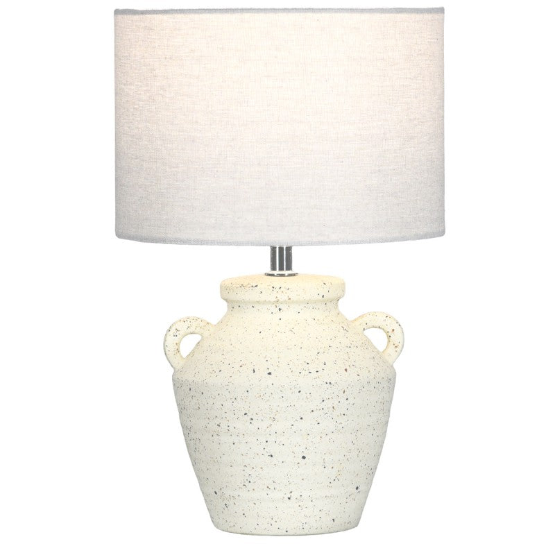 Premium Penny Table Lamp – 36cm Ceramic Base with Hessian Shade