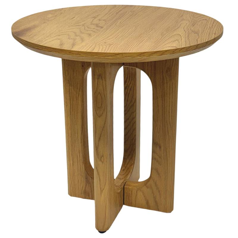 Fynn Side Table - Natural Wood MDF, 50x50x50 cm, 8 kg