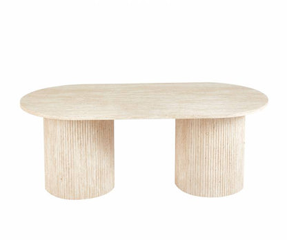 Elodie Coffee Table, Travertine MDF, L 120 x W 60 x H 45 cm, 15 kg