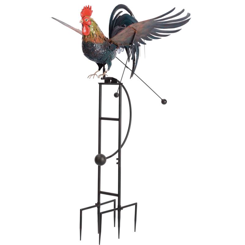 Garden Rooster Stake 209cm Multi Colour Metal 10kg