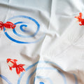 Premium Noren Door Curtain – Goldfish Light Blue 90 x 85cm