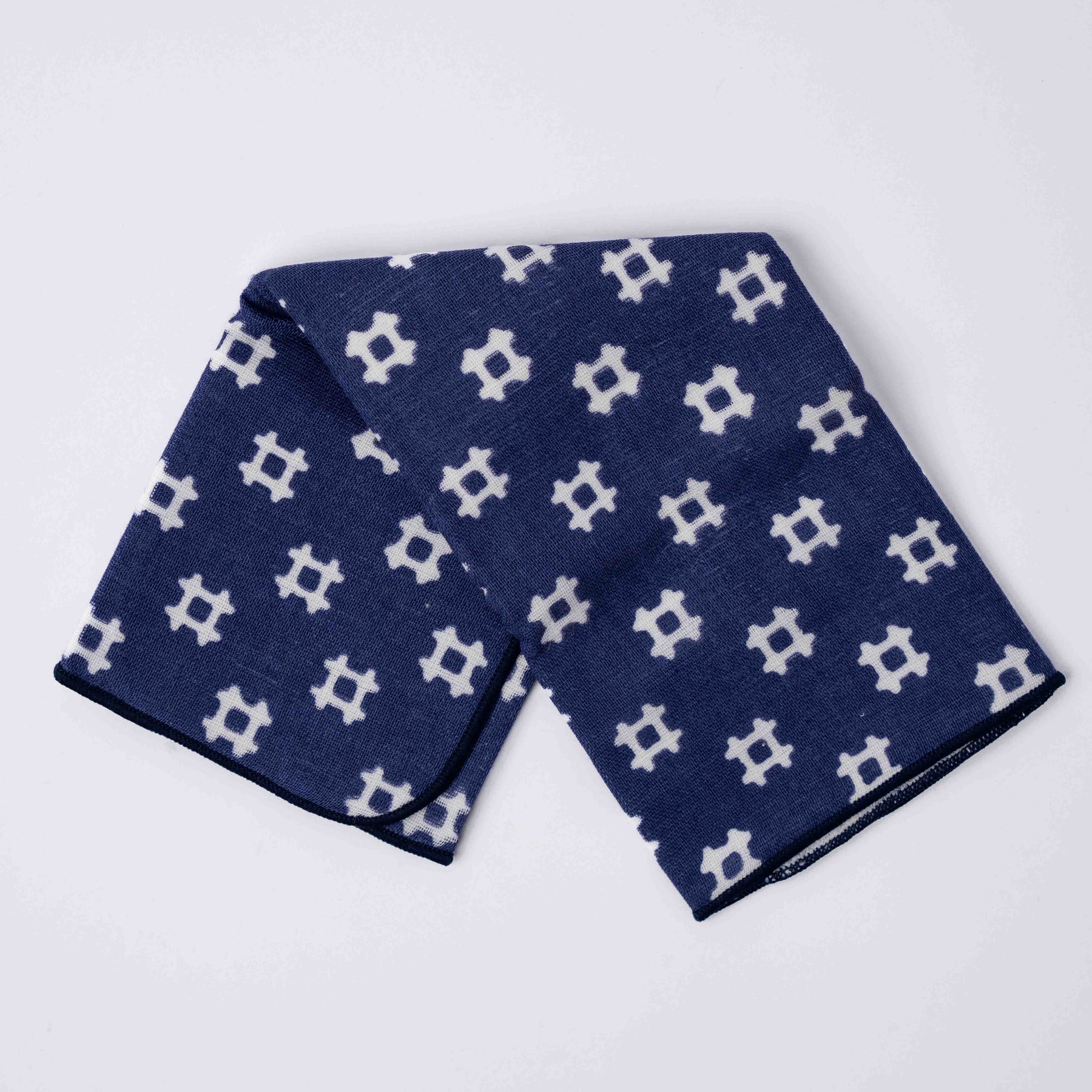Premium Face Towel – Crosshatch Navy 30 x 30cm