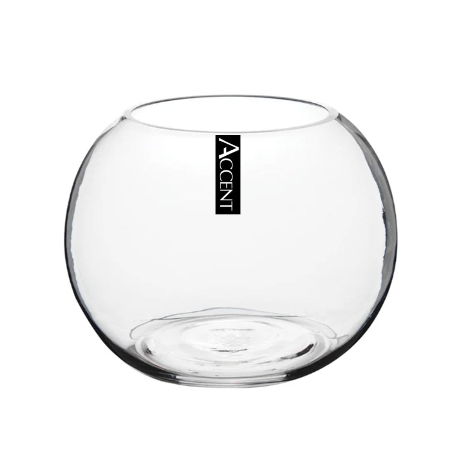 Clear Glass Round Fish Bowl 20cm - Classic Display for Home & Events - SuperSaverAU - view 1
