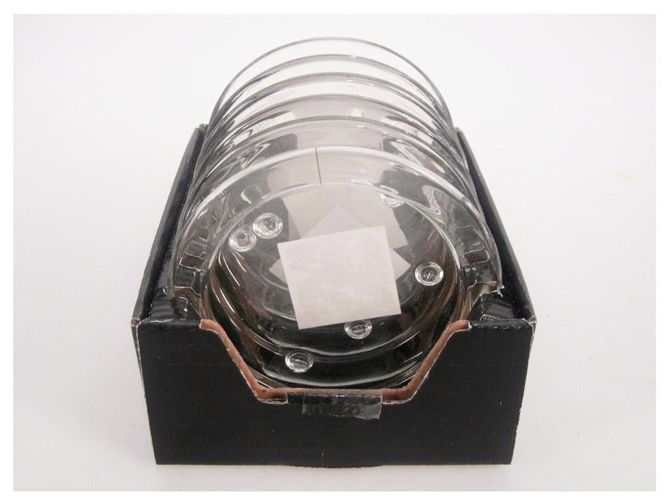 Clear Glass Round Candle Plate 11x2cm - Antique Lantern Style, 40 Pack - SuperSaverAU - view 1