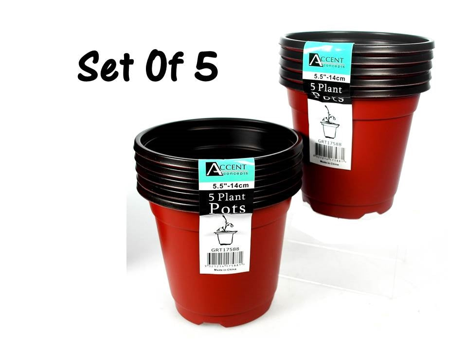 Red Plastic Garden Planter Pots - 120 x Xsmall 15cm - Casual Elegance - SuperSaverAU - view 1