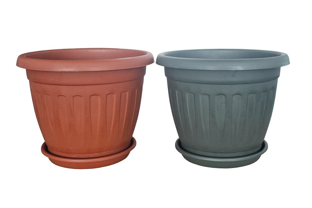 XLarge Garden Pot & Saucer 42cm - Bulk 9