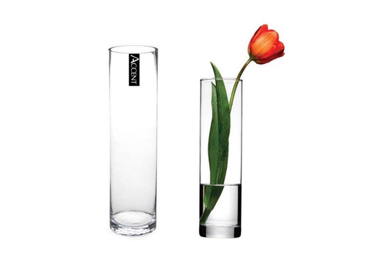 bulk 12 Glass Cylinder Vase Flower 20cm