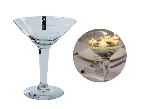 Glass Vase Martini Set of 4 - 30cm Clear Decorative Home Decor - SuperSaverAU - view 1