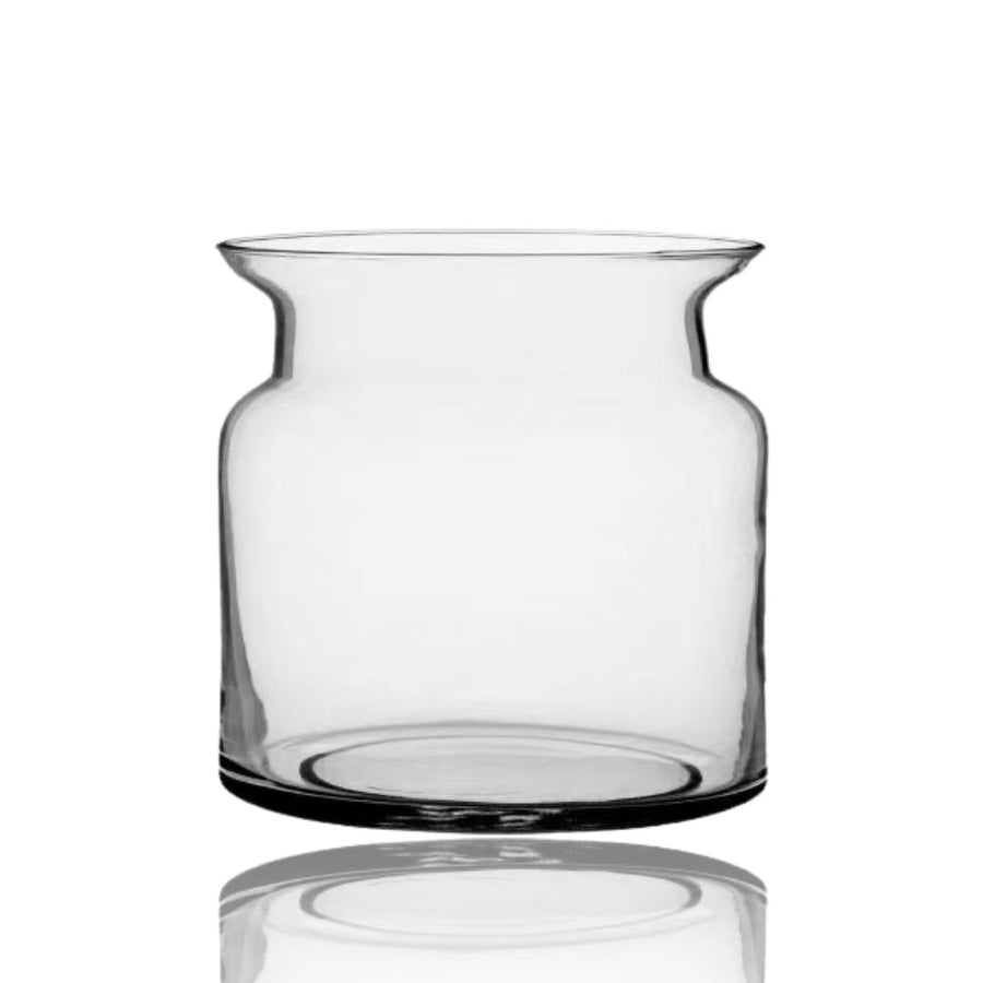 Clear Glass Jar Shape Vase 15cm - Set of 12, Stylish Home Decor - SuperSaverAU - view 1
