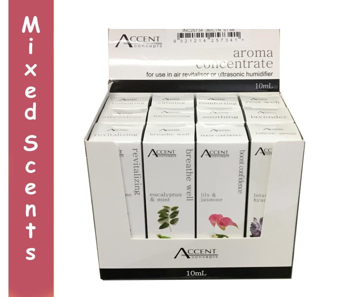 Assorted Fragrance Aroma Oils 10ml - Bulk 36 Pack