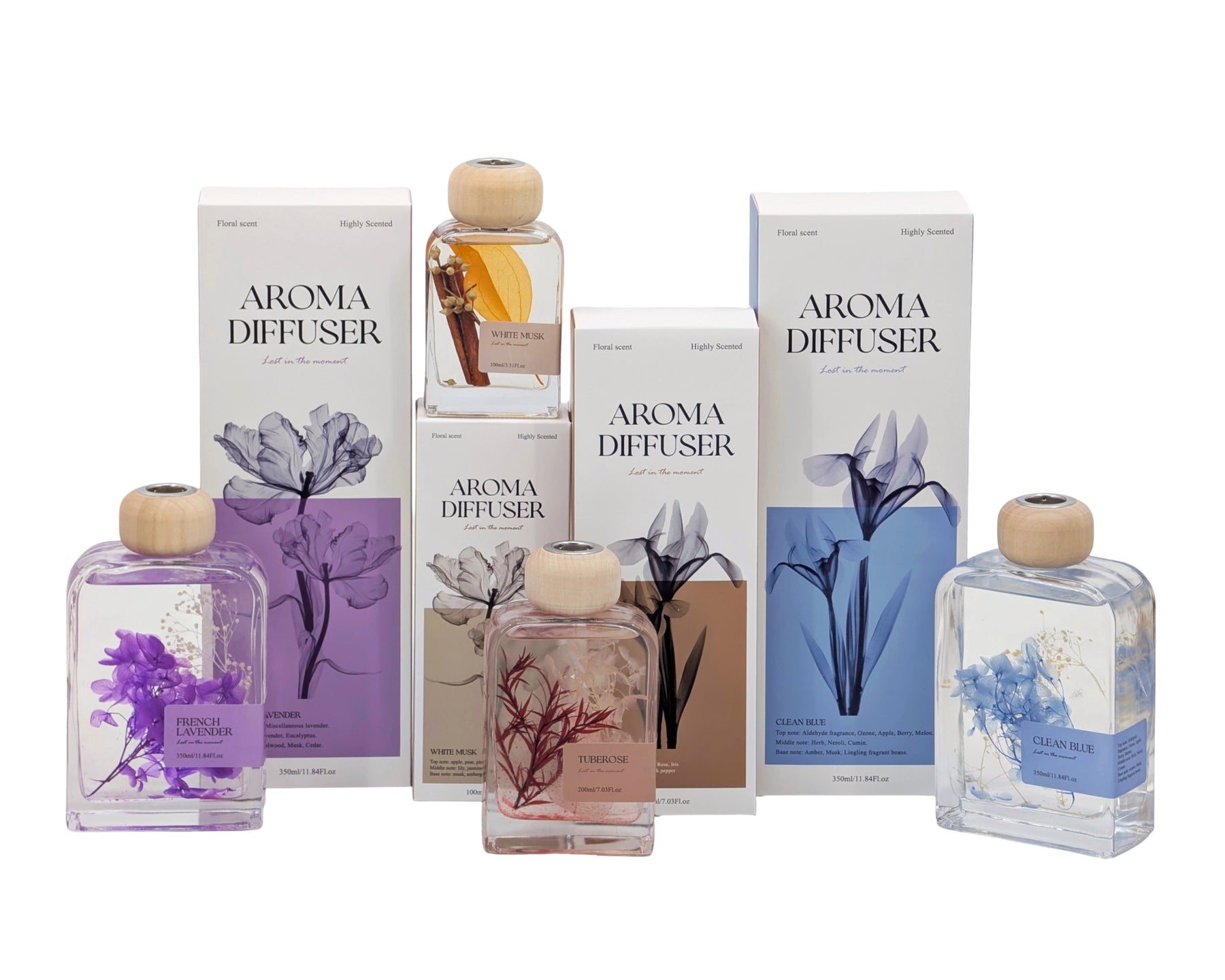 Everfloral Fragrance Diffuser 350ml - 12 Pack, Clear, Oil - SuperSaverAU - view 1