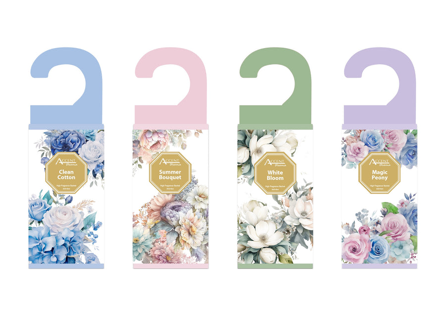 Bulk 96 Aromatic Bouquet Scented Hanging Sachets for Wardrobes Drawers and Storage