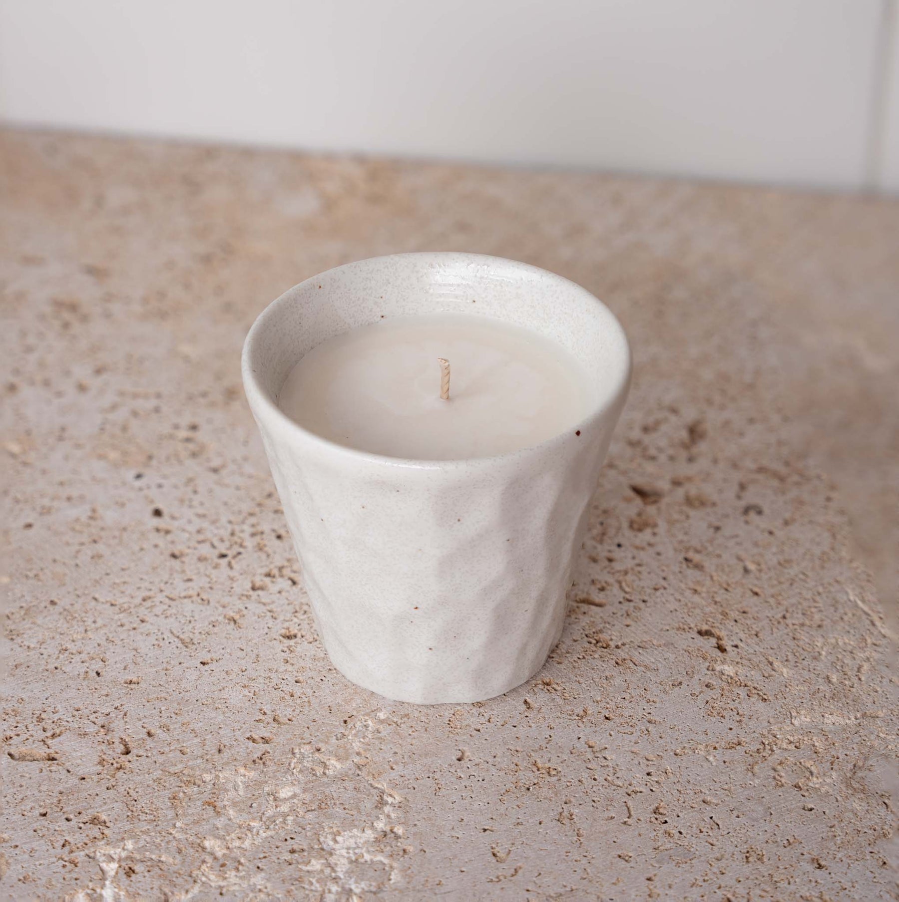 Herbal Mint Soy Wax Candle 180g in White Ceramic Jar
