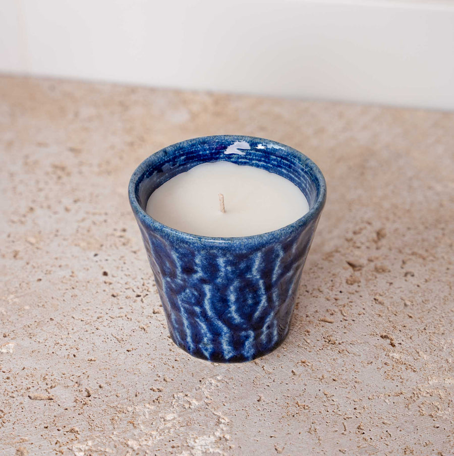 Premium Kyoto in Bloom Soy Wax Candle – Blue Ceramic 180g