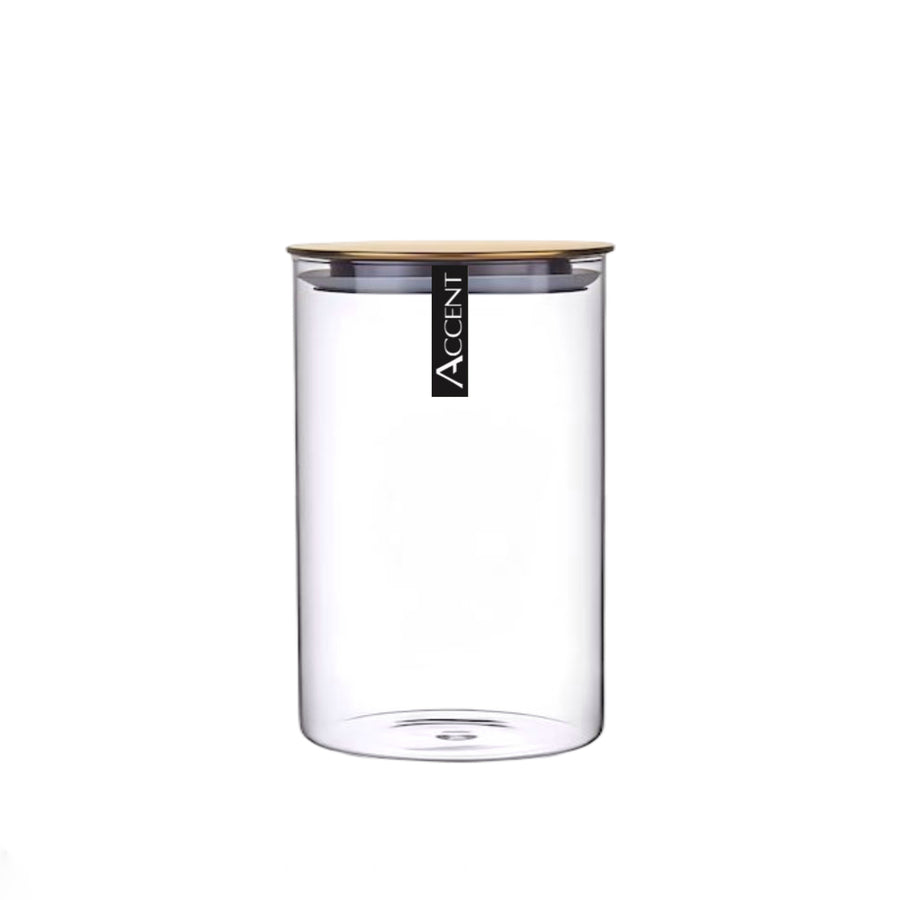 Glass Jar with Gold Metal Lid, 10x15cm, Clear, Bulk 24 Pieces - SuperSaverAU - view 1