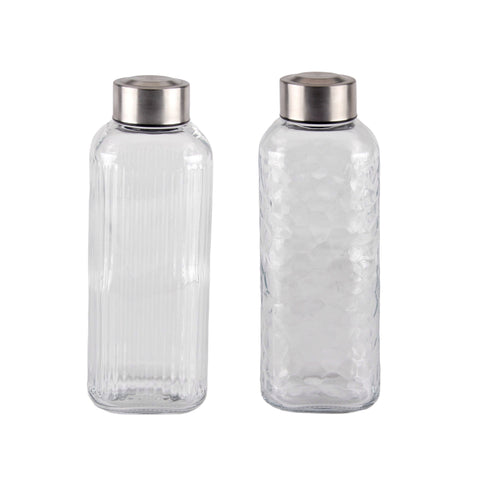 Glass Bottle with Metal Screw Lid 750ml Assort - 24 Pack, 8x21cm - SuperSaverAU - view 1