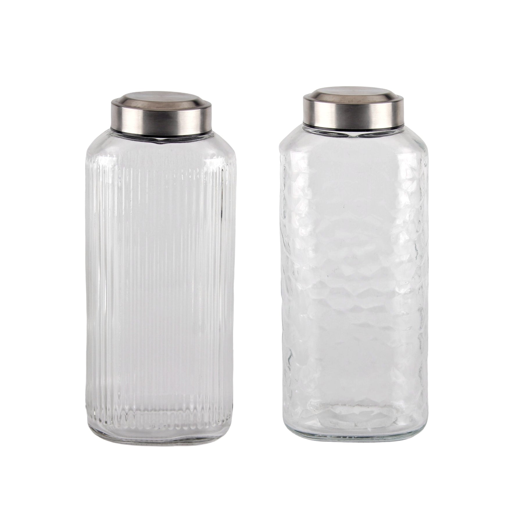 Glass Bottles with Metal Screw Lid 1.3Lt Assort - 12 Pack, 10x25cm - SuperSaverAU - view 1
