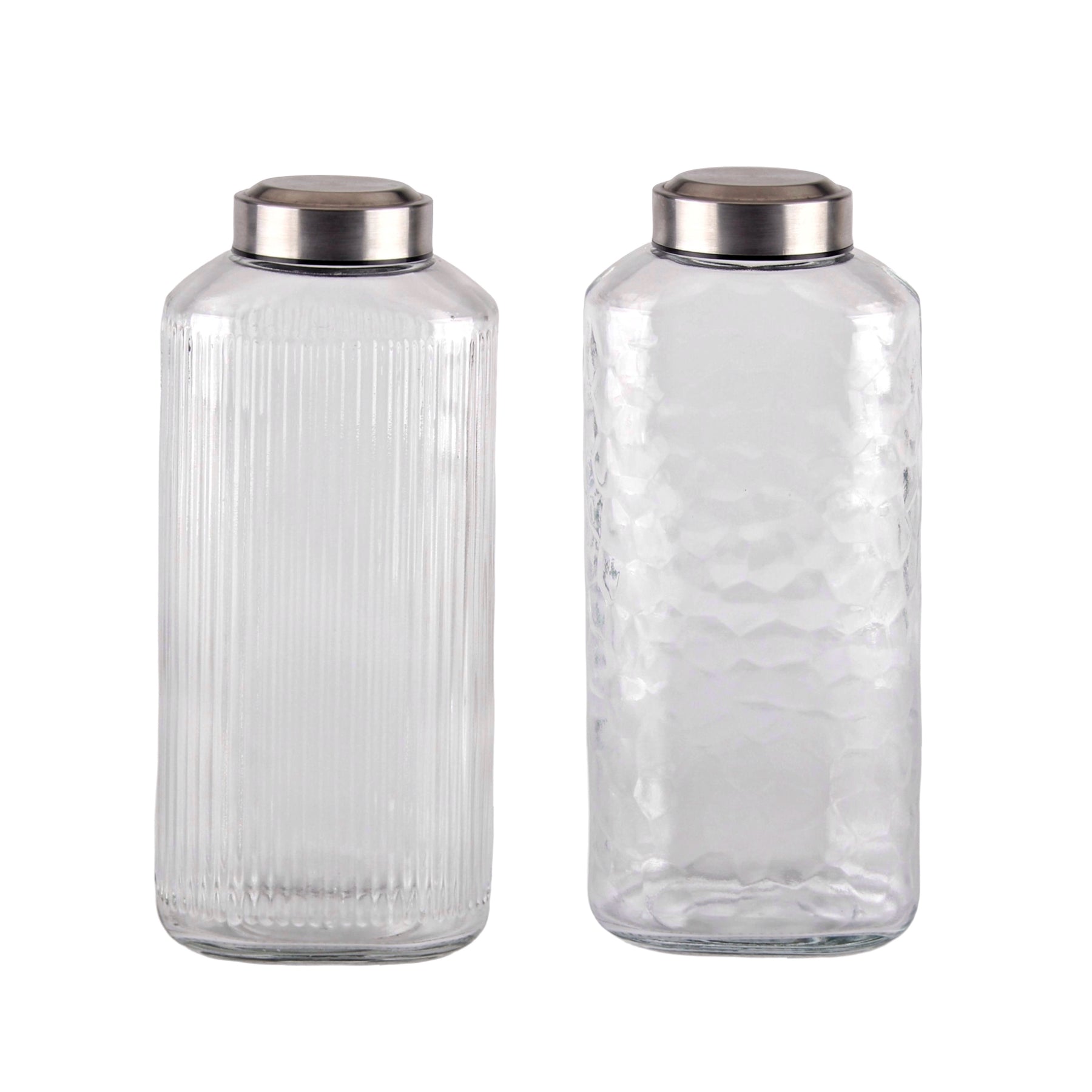 Glass Bottles with Metal Screw Lid, 1.8Lt Assort, 11x30cm, Set of 6 - SuperSaverAU - view 1