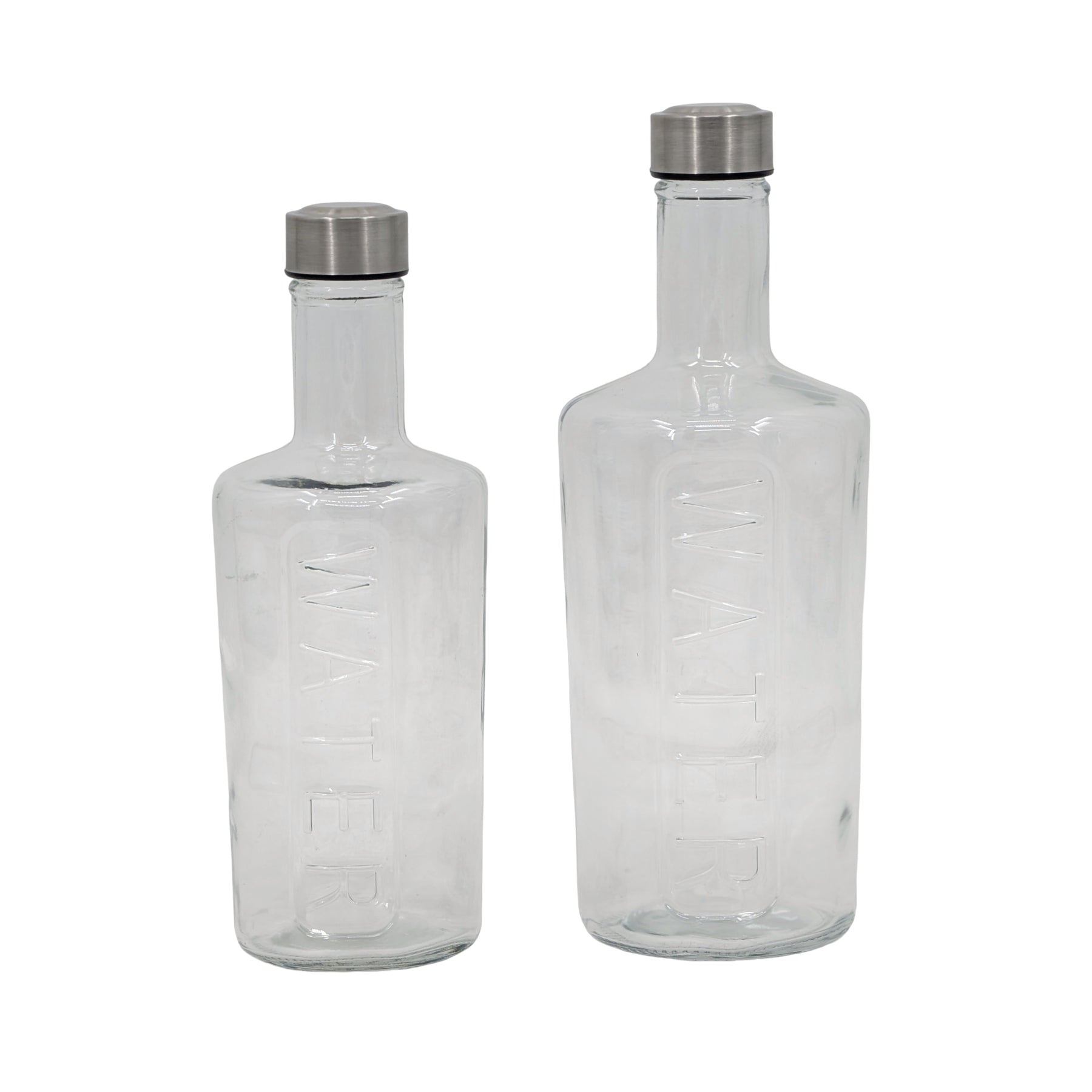 Clear Glass Bottles with Screw Lid 1.5Lt - 6 Pack, 31cm Height - SuperSaverAU - view 1