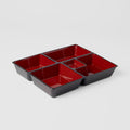 Premium Black Bento Box 5 Section Insert Dishwasher Microwave Safe